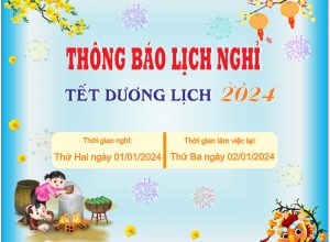 🎇🎇🎇💥Thông báo nghỉ Tết Dương lịch 01/01/2024