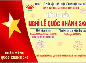 💥📣📣📣Thông báo lịch nghỉ lễ Quốc khánh 2-9