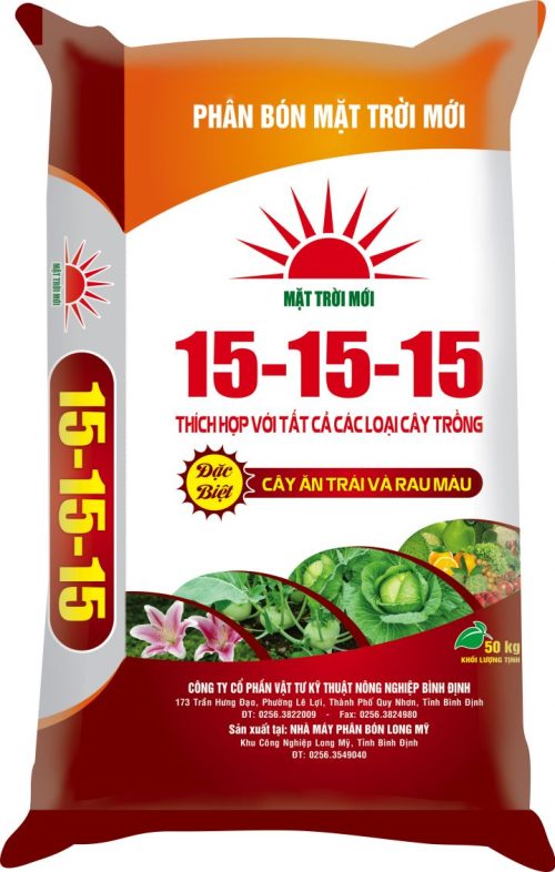 NPK 15-15-15 (ĐẶC BIỆT CÂY ĂN TRÁI VÀ RAU MÀU)