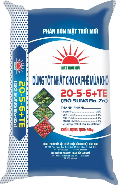 NPK 20-5-6+TE (Bổ sung Bo+Zn)