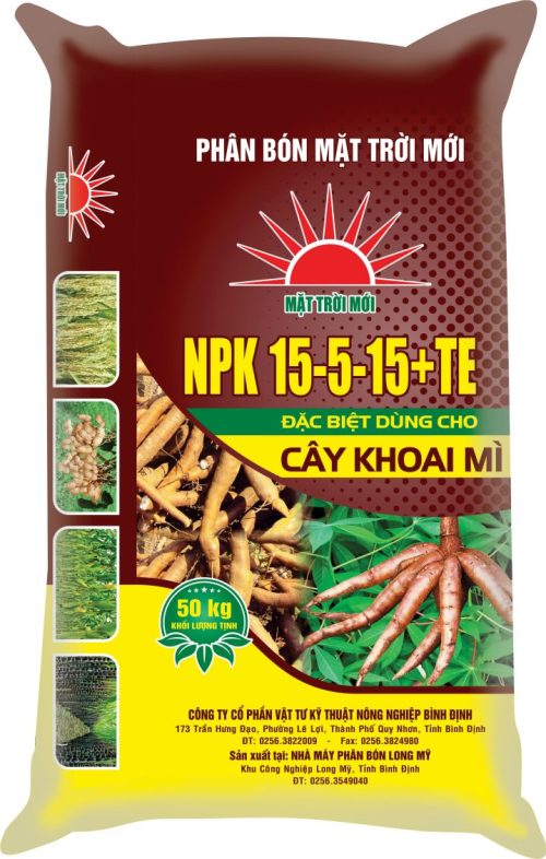 NPK 15-5-15+TE TẠO HẠT (CD CÂY KHOAI MÌ)