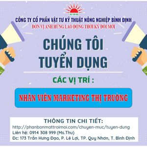 THÔNG BÁO TUYỂN DỤNG