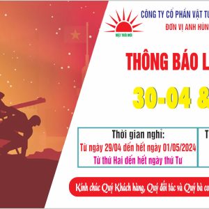 Thông báo nghỉ lễ 30-04 & 01-05