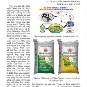 💥Phân bón NPK công nghệ ECO-NANOMIX ứng dụng trên cây trồng tại tỉnh Quảng Ngãi
