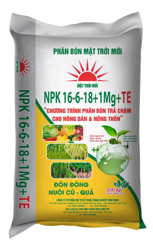 16-6-18+1Mg+TE (Chương Trình Phân Bón Nông Dân Nông Thôn) 3D